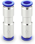 Metalwork Nickel Plated Brass & Plastic Push to Connect Inline Check Valve Union Fitting, 10mm Tube OD (Pack of 2)