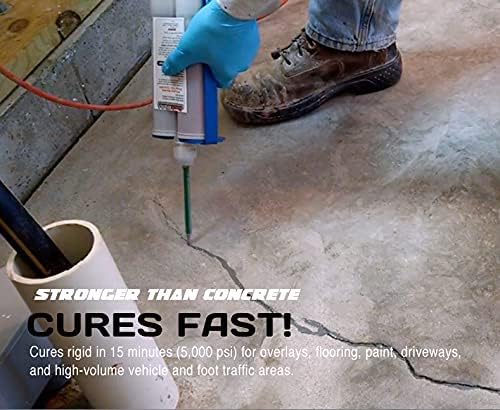 CrackWeld PRO Concrete Floor Repair Kit – Seal Cracks in Basement Slabs, Driveways, Garages, Pool Decks, and More. Indoor/Outdoor. Fast-Curing. No Grinding Needed. Complete Repair Kit.