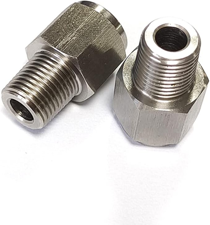 1/8" NPT Male To M10x1.0 Female Gauge Sender Adapter M10 Fuel Oil Trans Brakes
