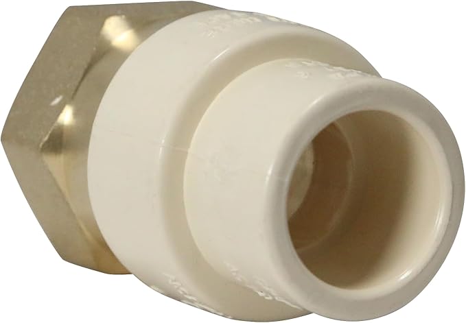 XFITTING CPVC Transition Coupling, 1/2 inch CPVC x 1/2 inch FNPT, Pack of 2