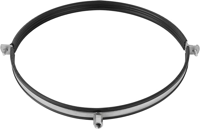 12" Inch Galvanized Pipe Hanger with Rubber - Conduit Mounting Clamp - Tube Brackets - Pipe Clamps - Tube Wall Mounting Bracket Clamp - Rigid Conduit Holder - PVC and Metal Pipe Attachment Hanger