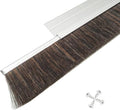 1 Set Horsehair 2.16 Inches x 39.37 Inches Brush Door Sweep Door Brush Seal Roll Up Door Garage Door Sweeps Suitable for Various Floors Easy Mounting (2.16 in,1)