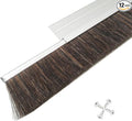 Horsehair 12 Sets 2.16 x 39.37 Inches Sweep Brush Door Sweep Door Brush Seal Roll Up Door Garage Door Sweeps Suitable for Various Floors Easy Mounting (2.16 in, 12)