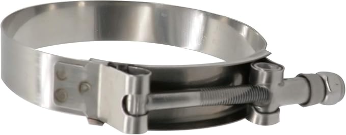 ROADFORMER 90mm - 98mm T-Bolt O.D. Hose Clamp - Working Range 3.54" - 3.86" for 3.75" Hose OD, Stainless Steel Bolt and Band, Floating Bridge and Nylon Insert Locknut (90mm - 98mm, 2 pack)