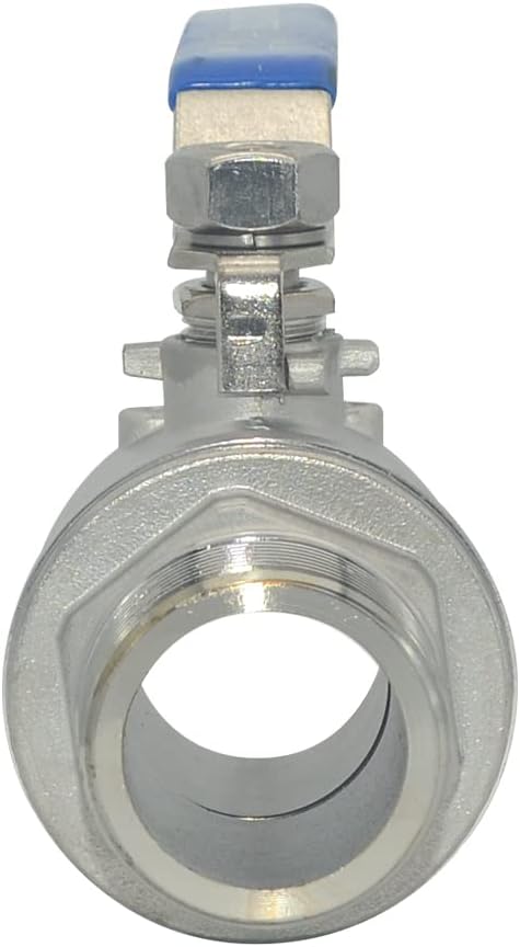 VARMHUS Full Port Ball Valve S304 Stainless Steel 304 Heavy Duty for Water, Oil, and Gas,1000WOG (1-1/4")