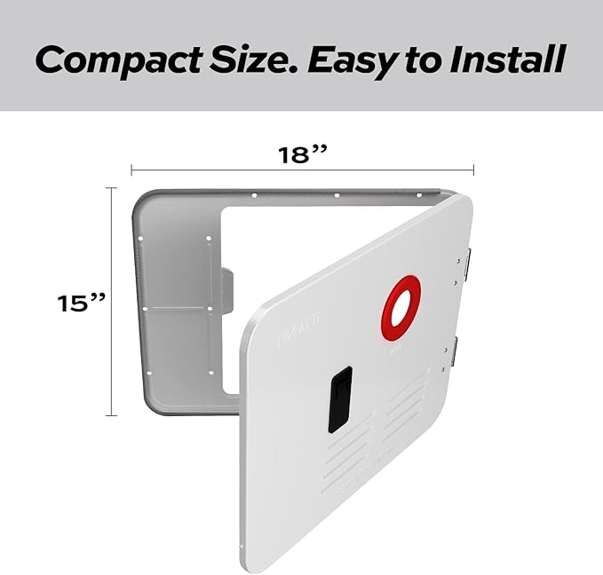 FOGATTI 15 x 18 Inches RV Water Heater White Door ONLY. Door kit for FOGATTI RV Water Heaters, Galvanized Steel