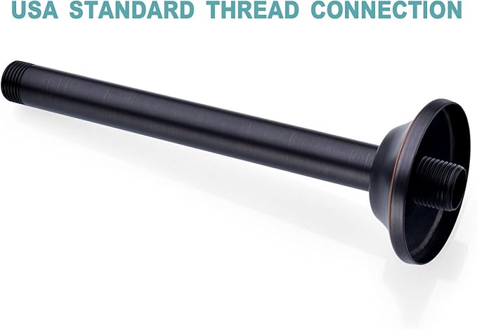 BESTILL 8 Inch Ceiling Mount Rain Shower Head Arm and Flange, Oil Rubbed Bronze