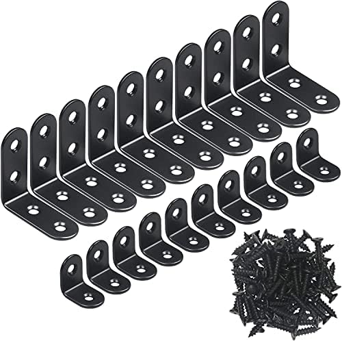 YAMASO 20PCS L Bracket Corner Brace, Stainless Steel