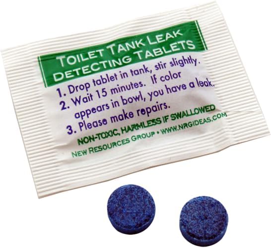 New Resources Group Toilet Leak Detection Dye Tablets (Detect Silent Leaks) Blue 20 Pack