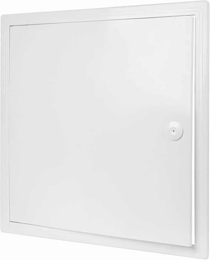 17.5" x 17.5" White Plastic Access Panel. Service Shaft Door Panel. Plumbing, Electricity, Heating, Alarm Wall Access Panel for Drywall. Bathroom Services Access Hole Cover.