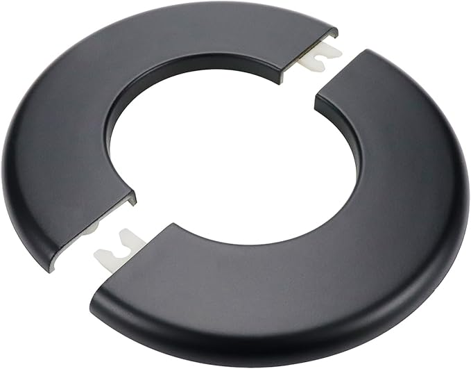 4 Pcs Wall Split Flange, ABS Round Self-Adhesive Escutcheon Plate Buckles Design for 2.5"/64mm Diameter Pipe