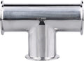 DERNORD Clamp Tee 3 Way Stainless Steel 304 Sanitary Fitting Fits 2.5" Tri-clamp, 64mm Pipe OD