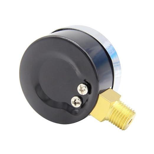 Pressure Gauge 0-60PSI 1/4" NPT Male Brass Bottom Mount 2" Dial Stainless Steel Case Include 1/2" NPT and 3/8" NPT Connector Universal Multifunctional
