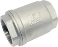 NPT Female WOG1000 Check Valve,Vertical Check Valve,NPT Spring Loaded in-line Low Cracking Pressure,Stainless Steel SS316 CF8M (2")