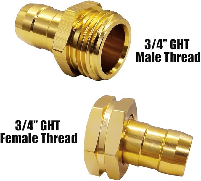 Hooshing Garden Hose Repair Kit Male and Female Garden Hose Connectors, Fit for 3/4" or 5/8" Garden Water Hose Fitting, 3 Set