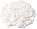 Hole Plugs 3/8" Plastic Flush Type Hole Plugs Snap in Locking Hole Tube Screw Caps Drilling Cover Plugs Fastener Covers for Kitchen Cabinet Furniture White 100 Pack
