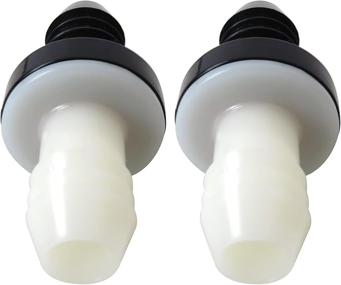 3/8" 10mm Barbed Check Valve, 2Pcs ABS One Way Valve Fit for Fuel, Gas, Liquid, Air, Water