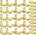 30pcs 1/2" PEX Fittings, Elbow TEE Straight Couplings Set, PEX Brass Crimp Fitting Combo with Tees, Elbows, Straights