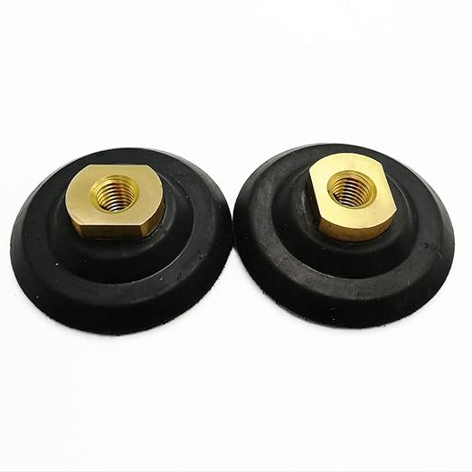 SHDIATOOL 3 Inch Backer Pad or Backing pad of Rubber Body with 5/8-Inch-11 Thread for Diamond Pads(2-Pack)