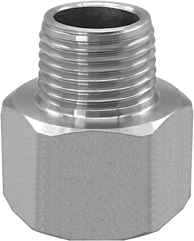 Stainless Steel Reducer Adapter 3/4" NPT Female x 1/2" NPT Male (Pack of 2)