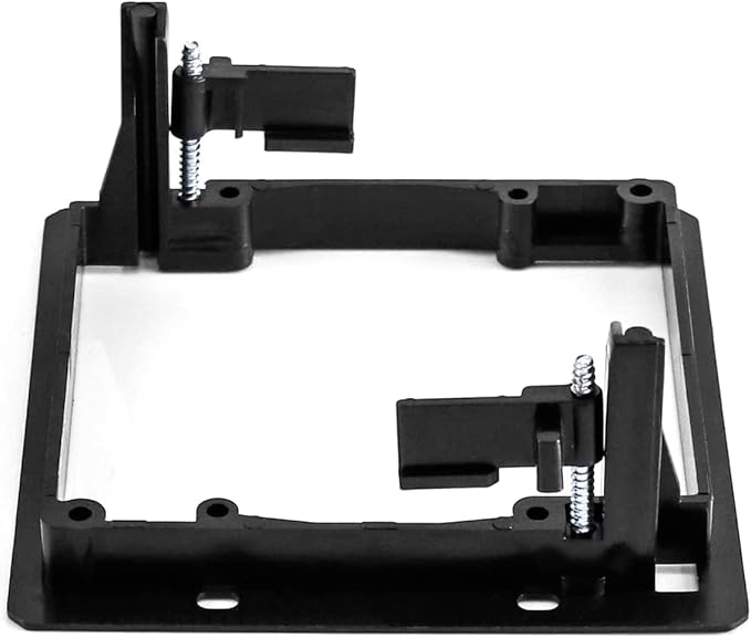 2-Gang Low Voltage Mounting Bracket 6-Pack, Dual Gangs Low Voltage Box and Low Voltage Bracket for 2 Gangs Wall Plate, Black, mounting Brackets.