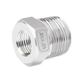 Quickun Stainless Steel Reducing Hex Bushing, 1/2" Male NPT to 1/8" Female NPT, Reducer Bushing Pipe Hose Fitting