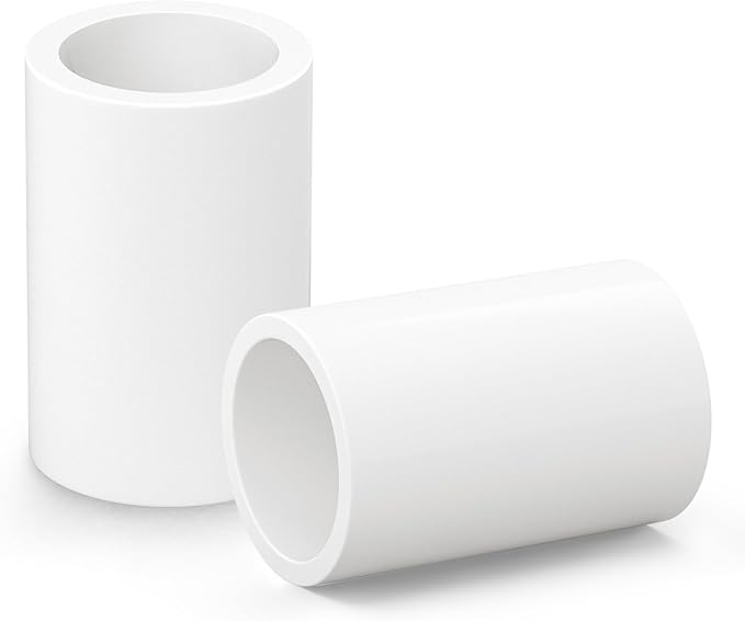 GASHER 25PCS PVC Pipe Fitting 1/2" PVC Coupling Furniture Grade Pipe Socket Fittings, For Home or Industrial