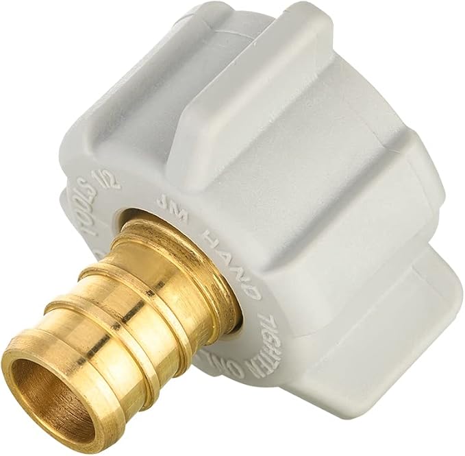 (Pack of 2) EFIELD Pex 1/2" Pex x 1/2" Female NPT Swivel Adapter Barb Crimp Brass Fittings,(PEX1807202-2PCS)