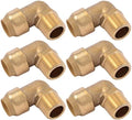 SharkBite 1/2 Inch 90 Degree Male Adapter Elbow, Pack of 6, Push to Connect Brass Plumbing Fitting, PEX Pipe, Copper, CPVC, PE-RT, HDPE, U280LF