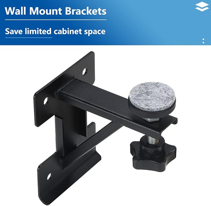 A-KARCK Undermount Sink Brackets for Narrow Cabinet, Sink Repair Kit with Black Coating Prevent Rust, 13 GA Steel Effectively Share Sink Weight(4 PCS)