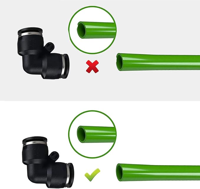 Utah Pneumatic 1/4 Push To Connect Air Line Fittings Air Elbow Air Hose Quick Connect Pneumatic Fittings Air Line Union10 Pack