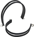 2pcs 4 Inch Pipe Clamp 304 Stainless Steel, Heavy Duty Rubber Cushioned Insulated Pipe Strap, U Bracket Clamp Conduit Clamp for Automotive, Wire & Tube