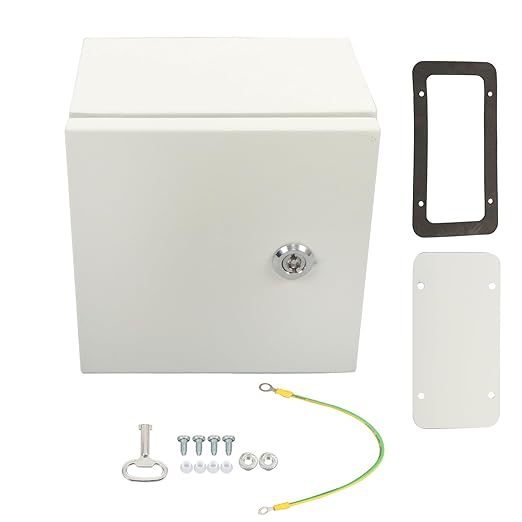 findmall Electrical Box, NEMA 4X Steel, 8 x 8 x 6 Inch, Outdoor and Indoor, Watertightness, IP65, with Mounting Plate