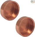 Joywayus 2PCS Plumbing 1-1/2" Solder Copper Pipe End Cap, Pressure Sweat Plug Socket Pipe Fitting Solder Connection