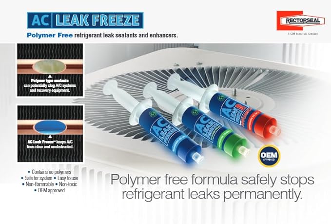 RectorSeal AC Leak Freeze with 1/4" Adapter 45302 Leak Sealant, Easy Application, HVAC, 0.5 oz.