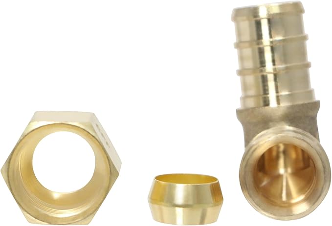 XFITTING OD Compression Pex 3/8 Inch x 1/2 Inch Pex Elbow, 26-5-1=10X, 10 Pieces