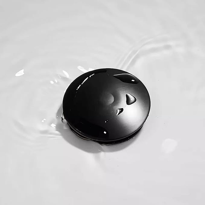 Bathroom Sink Drain,5 Pack Drain Stopper Bathroom Sink with Overflow,Pop Up Drain Assembly with Detachable Strainer Basket,Built-in Anti-Clogging Strainer,Stainless Steel Mattle Black