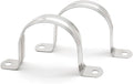10PCS M50 (2 Inch) Conduit Clamps, Stainless Steel Two Hole Strap U Bracket Rigid Pipe Strip, Cable Clamp Hanger with 2 Holes Fit for 2 inch Pipes OD