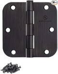 Door Hinges Oil Rubbed Bronze Hinges 3.5 in 5/8" Radius Corners Black Hinge Interior Hinge Hardware 30 Pack