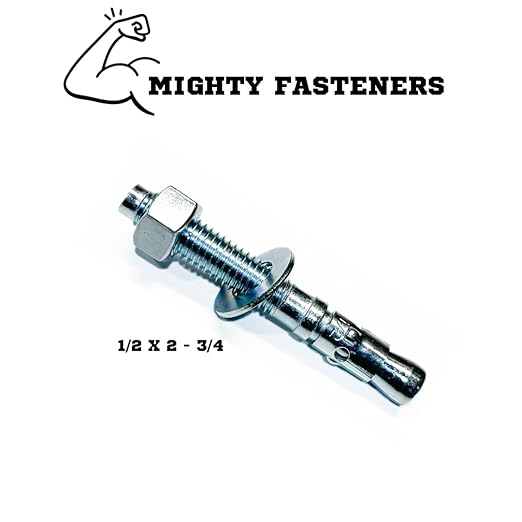 Zinc-Plated Steel Wedge Anchors, 1/2" X 2-3/4" - Heavy-Duty Mounting Bolts for Concrete - 50 Pack