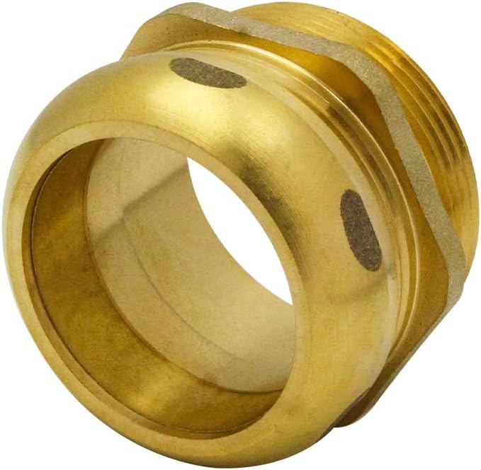 ZM Fire Equipment Trap Adapter Brass Hexagonal Fitting (1-1/2" MIP x 1-1/2" Slip-Joint)