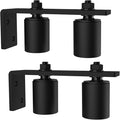 2" Gate Roller Guide with L-Bracket, Universal Adjustable Gate Guide Roller,Sliding Gate Rollers,Heavy Duty Sliding Gate Kit for Door Hardware and Sliding Gates(2Pack-Black)