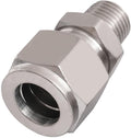 Stainless Steel 304 Compression Fitting to connect 1/2 inch OD tube x 1/4 NPT Male thread Coupler, for brass copper stainless steel tubing