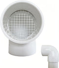 PVC Vent Cap 1 pcs 90-Degree for 6" Schedule 40,PVC Termination Cap,Vent Cover Screen,Round Furnace PVC Pipe Stainless Steel Roof Vent Cap,Installation not Required That PVC Elbow,or Coupling
