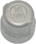 1/4" 0.25" Cap,NPT Female Threaded Cast Pipe Fitting,Stainless Steel 304