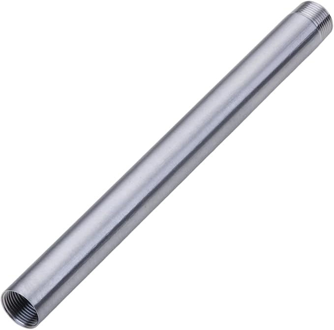 CONSTELLAR 304 Stainless Steel Pipe Fitting - 1/2" NPT Male x 1/2" NPT Female Threaded Thickened Pipe Wall, 400mm (16 inch) Length Heavy Nipple Seamless Pipe (1 Pcs)