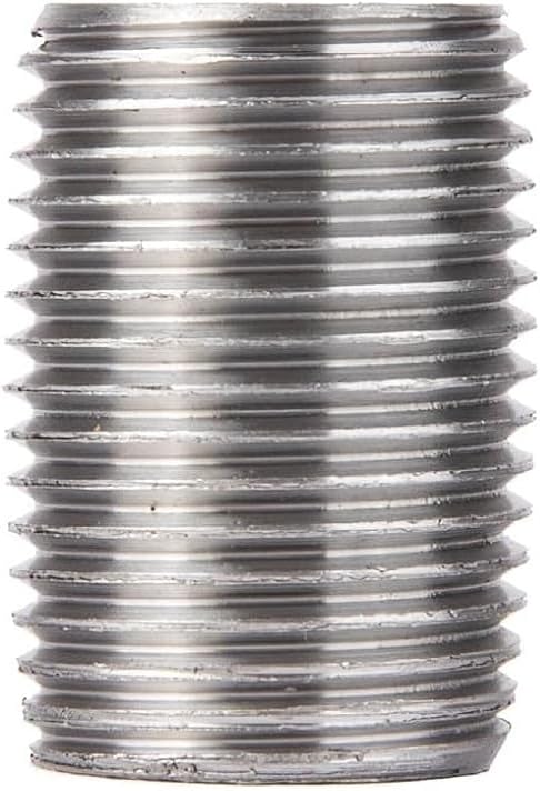 10 Pack BMI 3/8 Inch x Close Galvanized Pipe Close Nipple, 150#, UL/FM