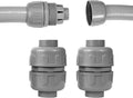 (2Pcs) NPT 1 inch Liquid-Tight Connector,PVC Flexible Conduit Double-Ended Connector,Straight 180 Degree,Two-Way Conduit Connector,Electrical Conduit Fittings