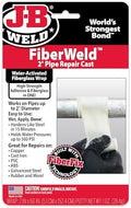 J-B Weld FiberWeld 2” Pipe Repair Cast 2x60 Inch - High Strength Adhesive Fiberglass Wrap - White (38260)