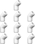 ‌letsFix 45 Degree PVC Fittings 3/4 Inch (10-Pack), Furniture-Grade, Heavy-Duty Pipe Connectors for Plumbing, DIY Projects, and Home Furniture Assembly, Compatible with 3/4" Schedule 40 PVC Pipes‌